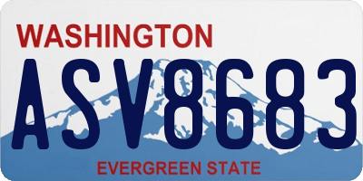 WA license plate ASV8683