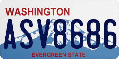 WA license plate ASV8686