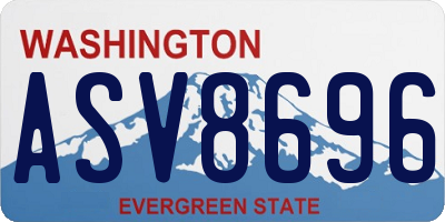 WA license plate ASV8696