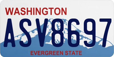 WA license plate ASV8697