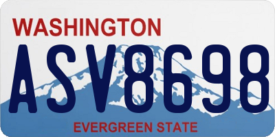 WA license plate ASV8698