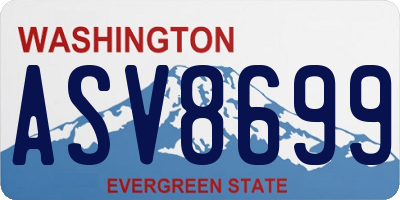 WA license plate ASV8699