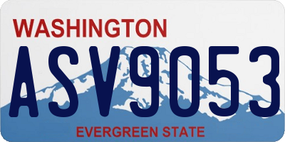 WA license plate ASV9053