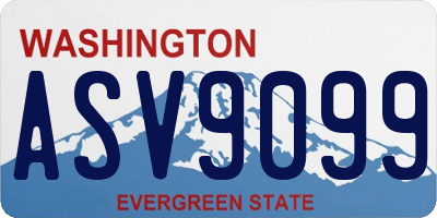 WA license plate ASV9099