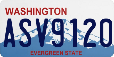 WA license plate ASV9120
