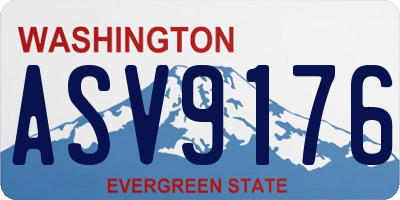 WA license plate ASV9176