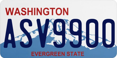 WA license plate ASV9900