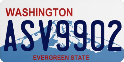 WA license plate ASV9902