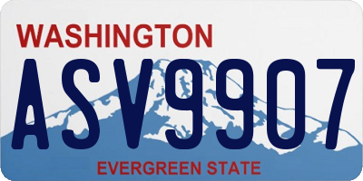 WA license plate ASV9907