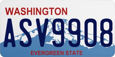 WA license plate ASV9908