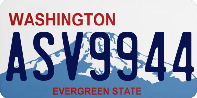 WA license plate ASV9944
