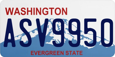 WA license plate ASV9950