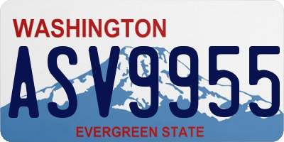 WA license plate ASV9955