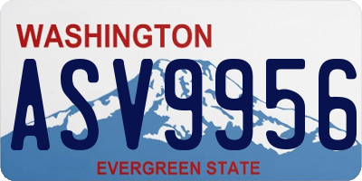 WA license plate ASV9956