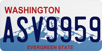WA license plate ASV9959
