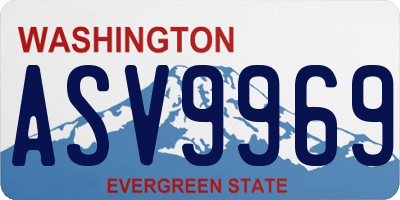 WA license plate ASV9969