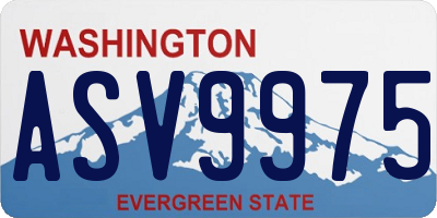 WA license plate ASV9975