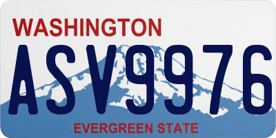 WA license plate ASV9976