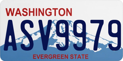 WA license plate ASV9979