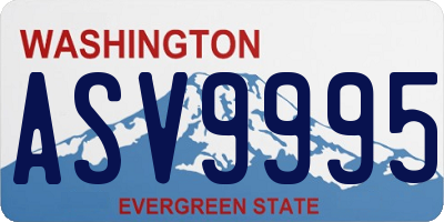 WA license plate ASV9995