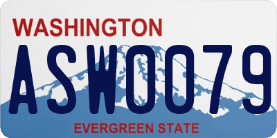 WA license plate ASW0079