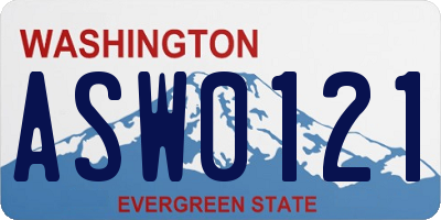 WA license plate ASW0121