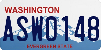 WA license plate ASW0148