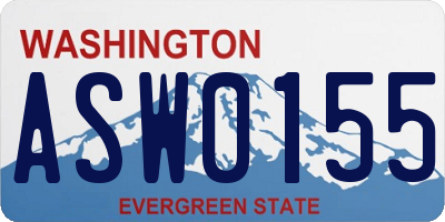 WA license plate ASW0155