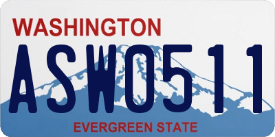 WA license plate ASW0511