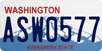 WA license plate ASW0577