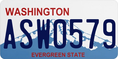 WA license plate ASW0579
