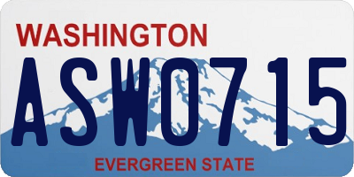 WA license plate ASW0715