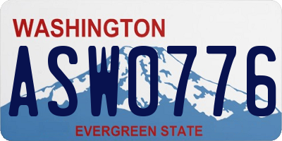 WA license plate ASW0776