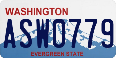 WA license plate ASW0779