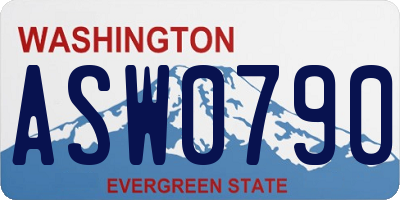 WA license plate ASW0790