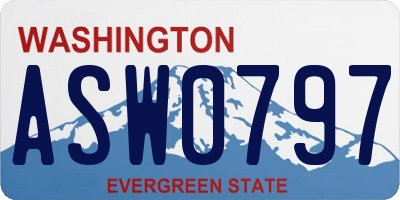 WA license plate ASW0797