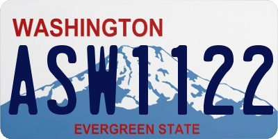 WA license plate ASW1122