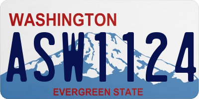 WA license plate ASW1124