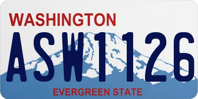 WA license plate ASW1126