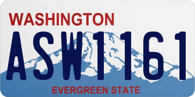 WA license plate ASW1161