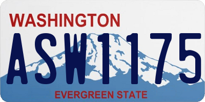 WA license plate ASW1175