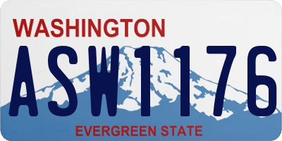WA license plate ASW1176