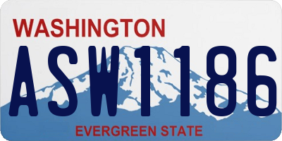WA license plate ASW1186