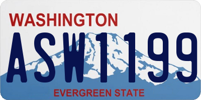 WA license plate ASW1199