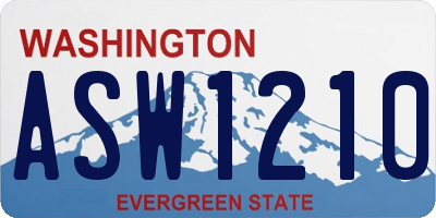 WA license plate ASW1210