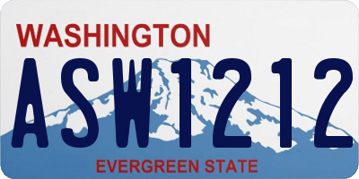 WA license plate ASW1212