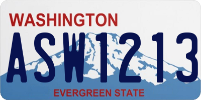 WA license plate ASW1213