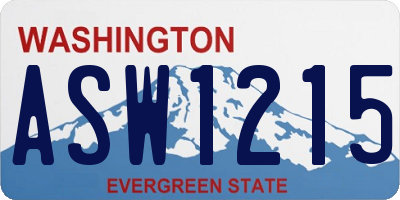 WA license plate ASW1215