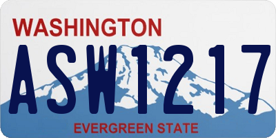 WA license plate ASW1217