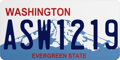 WA license plate ASW1219